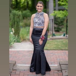 2 piece prom dress